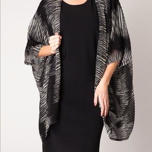 Black and White Mesh Shrug
